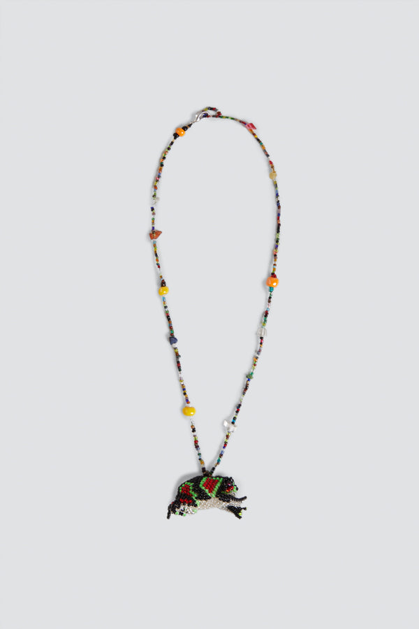 BLACK FROG BEADED NECKLACE