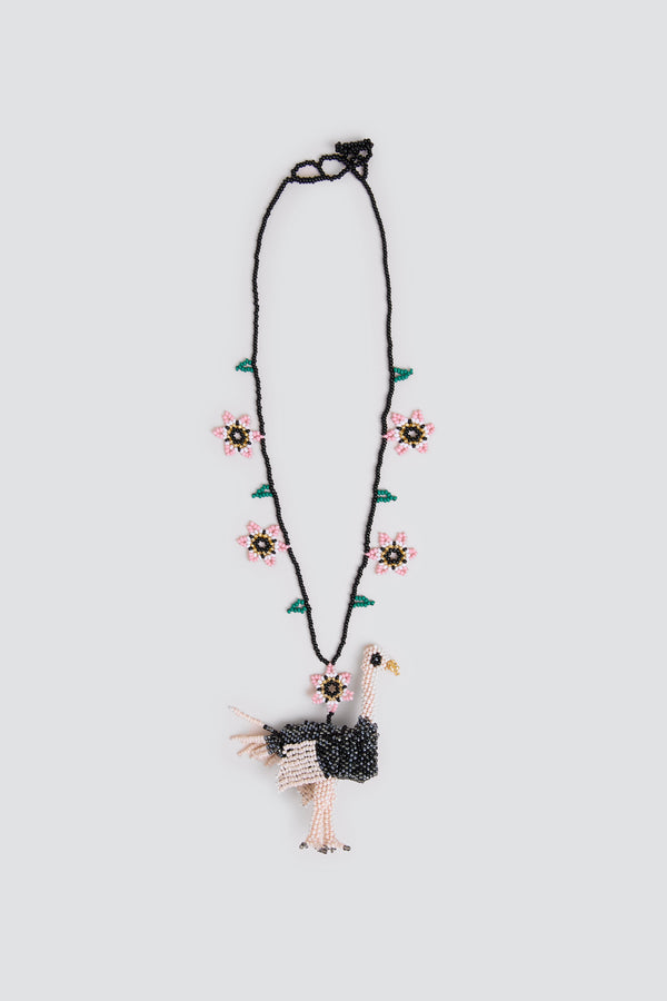 OSTRICH FLOWERS NECKLACE