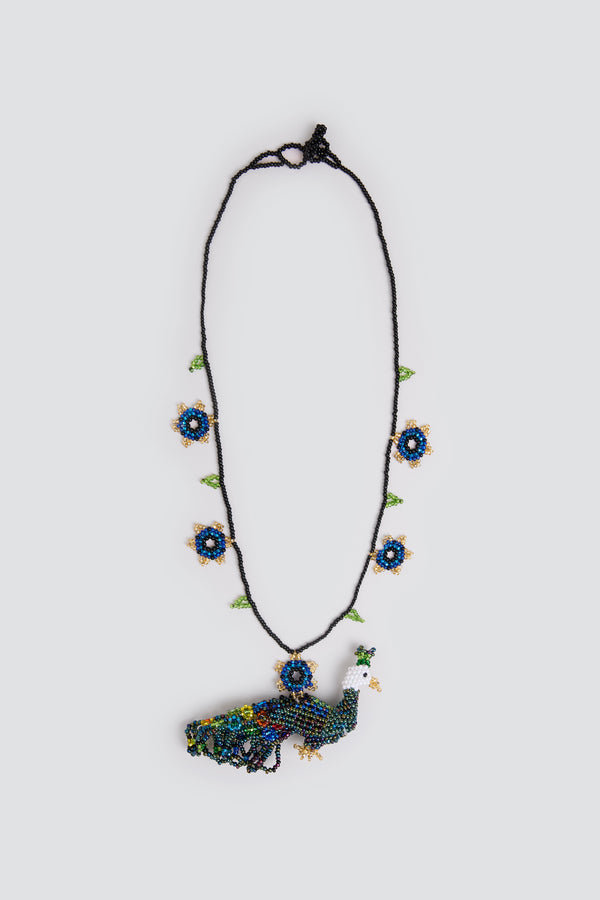 PEACOCK FLOWERS NECKLACE