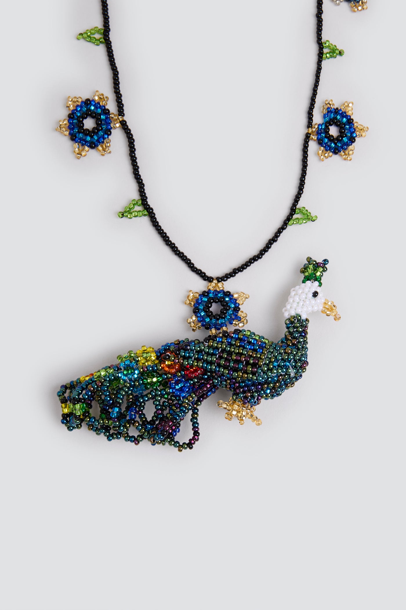 PEACOCK FLOWERS NECKLACE